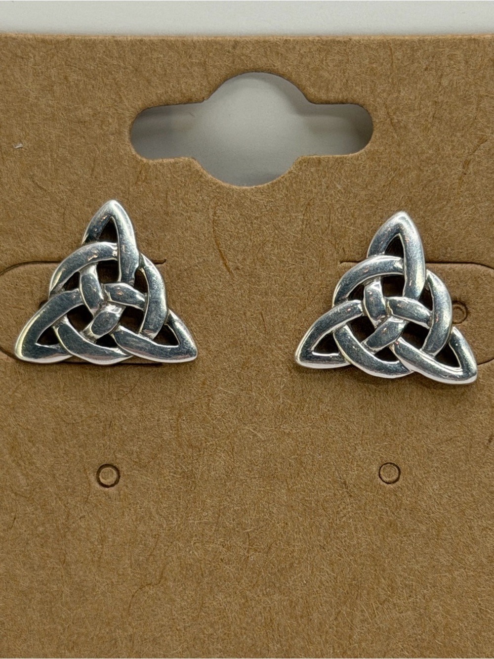 Vintage 925 Silver Solvor Celtic Knot stud Earring